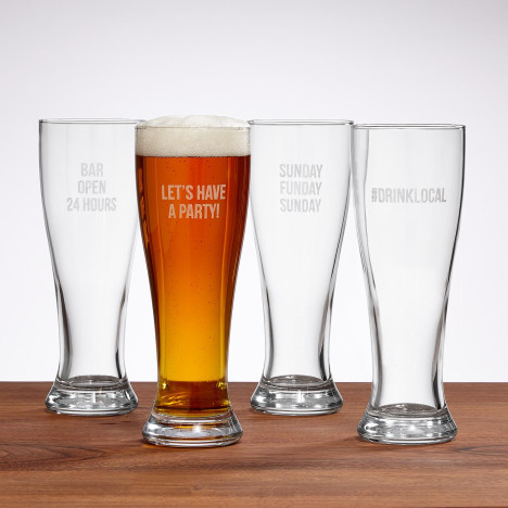 Ly uống bia in chữ